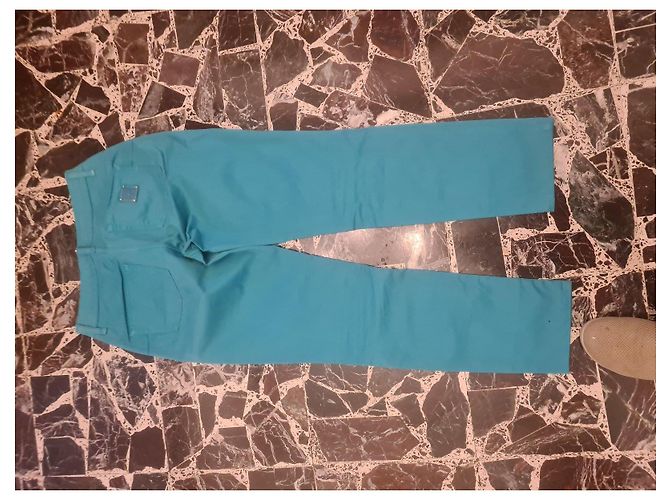 Autre Marque Pantalones Liu Jo de algodón verde Turquesa - vista 8