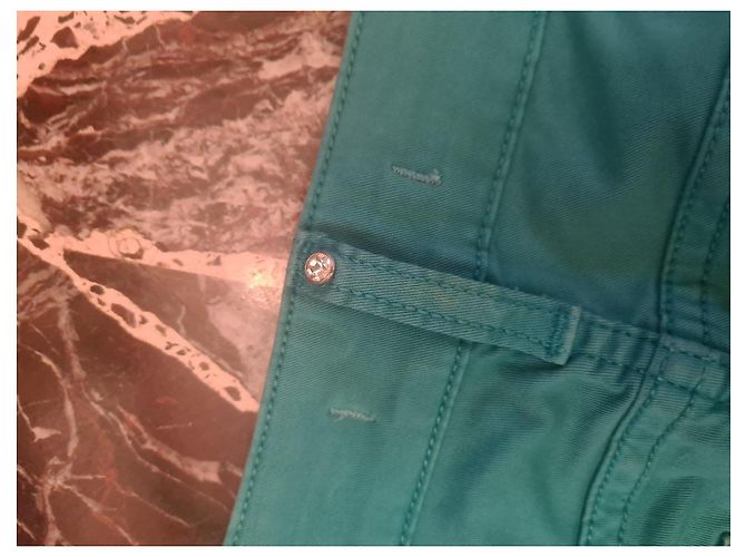 Autre Marque Pantalones Liu Jo de algodón verde Turquesa - vista 9