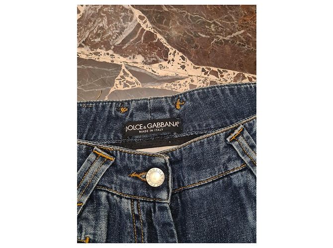 Jeans Dolce & Gabbana con corazones rosas Azul - vista 3