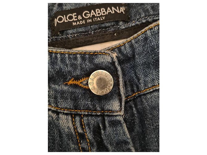 Jeans Dolce & Gabbana con corazones rosas Azul - vista 5