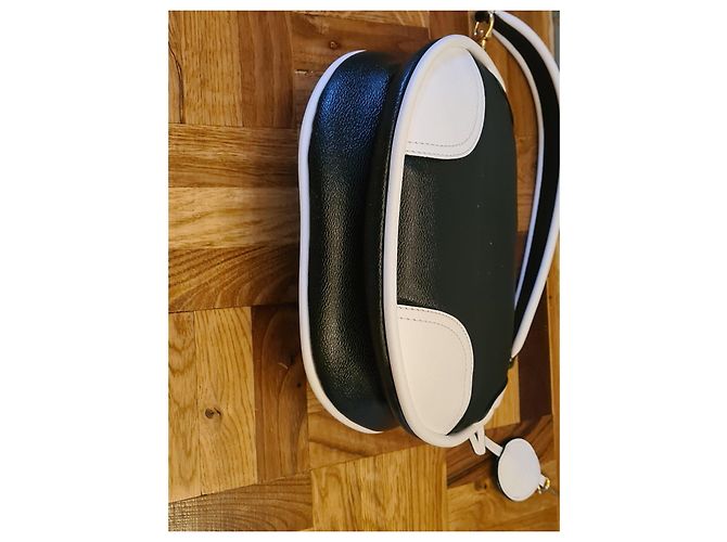 Moschino Bicolor Leder Tasche Schwarz Weiß - Ansicht 11