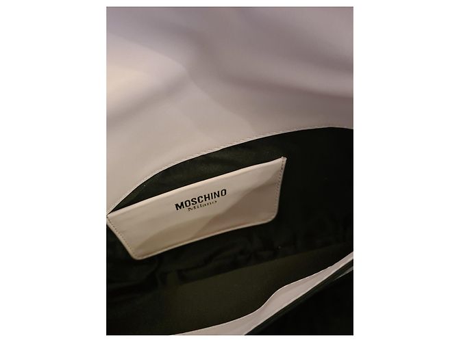 Moschino Bicolor Leder Tasche Schwarz Weiß - Ansicht 5