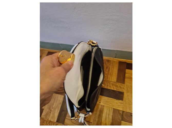 Moschino Bicolor Leder Tasche Schwarz Weiß - Ansicht 7