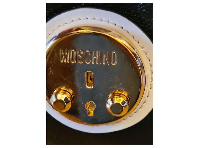Moschino Bicolor Leder Tasche Schwarz Weiß - Ansicht 8