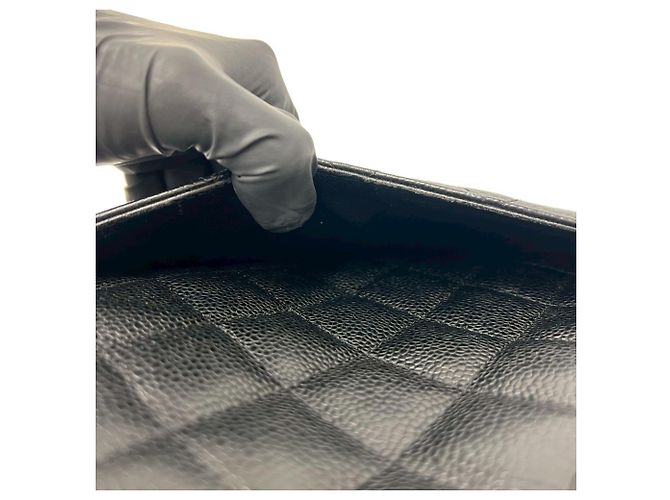Timeless Chanel Vintage Matelassé Coco Mark Handtasche Schwarz - Ansicht 10
