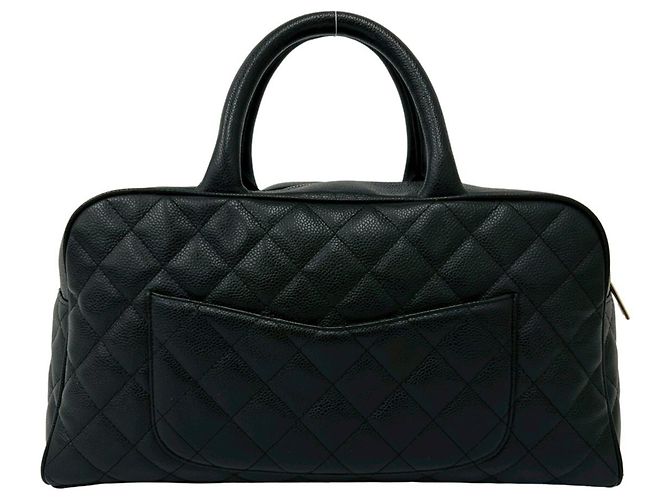 Timeless Chanel Vintage Matelassé Coco Mark Handtasche Schwarz - Ansicht 3