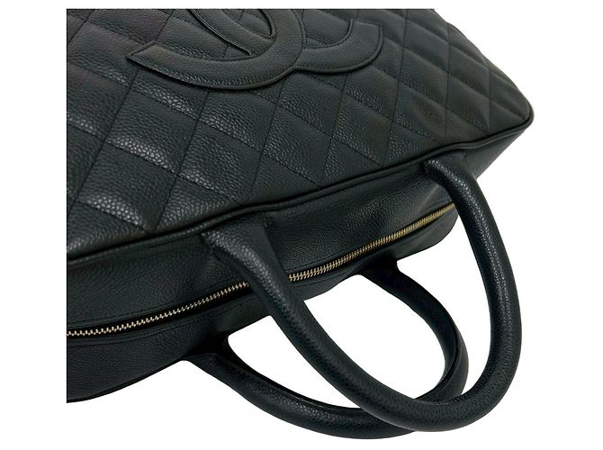 Timeless Chanel Vintage Matelassé Coco Mark Handtasche Schwarz - Ansicht 4