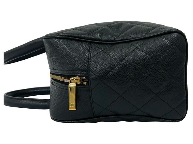 Timeless Chanel Vintage Matelassé Coco Mark Handtasche Schwarz - Ansicht 5