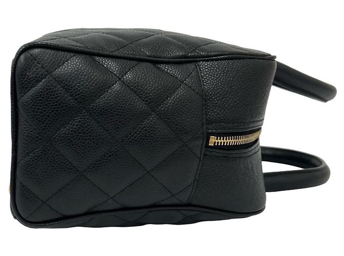 Timeless Chanel Vintage Matelassé Coco Mark Handtasche Schwarz - Ansicht 6