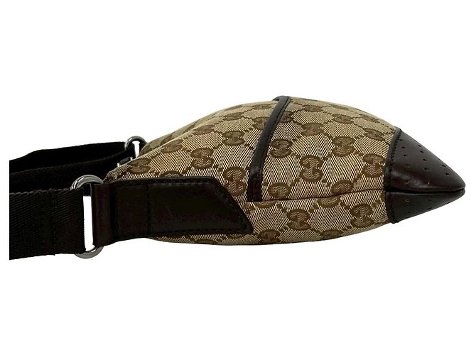 Mini borsa a spalla in pelle perforata con logo GG di Gucci Marrone - vista 5