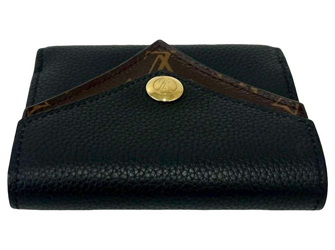 Louis Vuitton Tri-Fold Leather Wallet Black - view 3