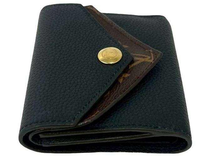 Louis Vuitton Tri-Fold Leather Wallet Black - view 5