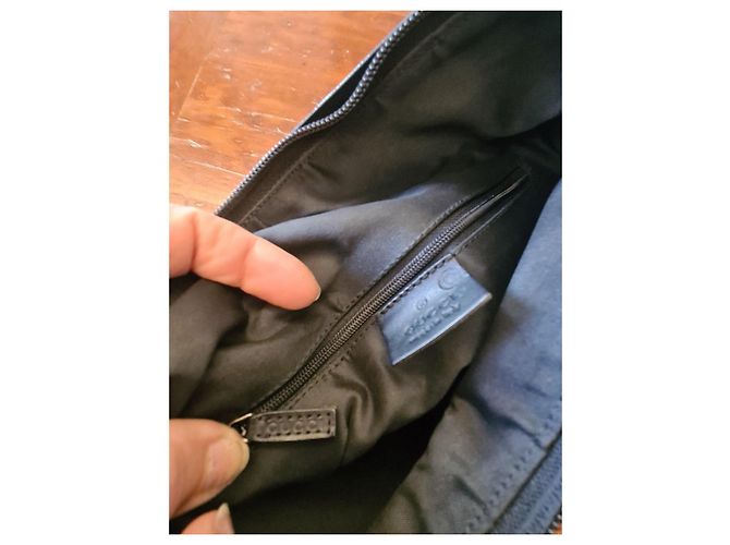 Borsa Gucci in nylon e pelle con stampa geometrica Marrone Nero Multicolore - vista 6