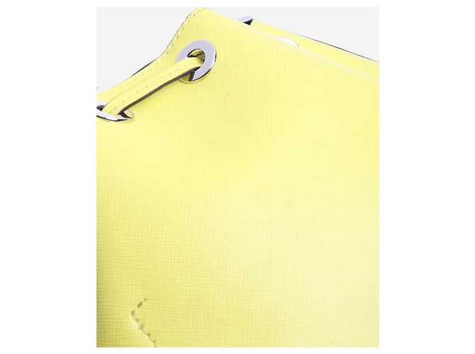Michael Kors Neon-gelber Leder-Eimerbeutel - Ansicht 2