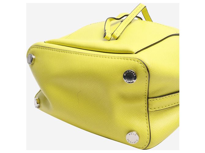 Michael Kors Neon-gelber Leder-Eimerbeutel - Ansicht 4