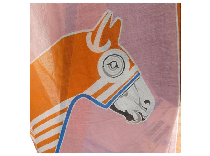 Accesorio de algodón Pareo Hermès Azul - vista 5