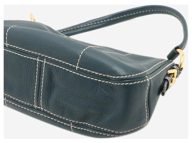 Prada Bolsa de ombro de couro azul - vista 3
