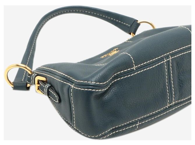 Prada Bolsa de ombro de couro azul - vista 4
