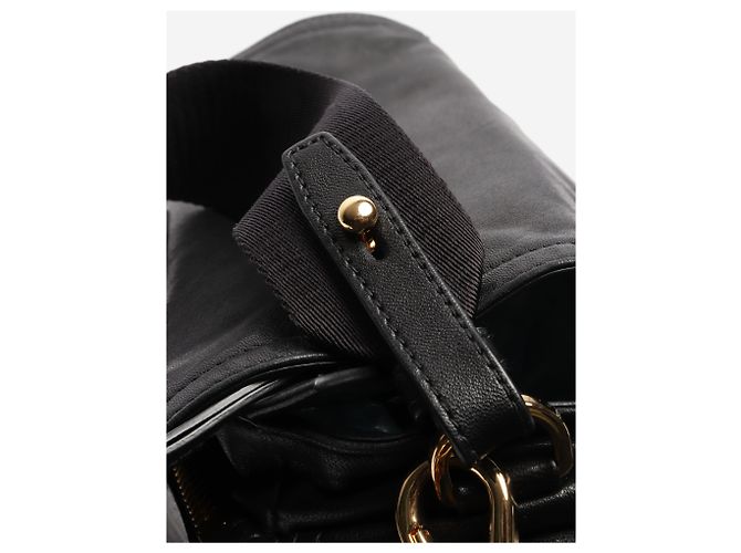 Prada Schultertasche aus schwarzem Leder Explore - Ansicht 11