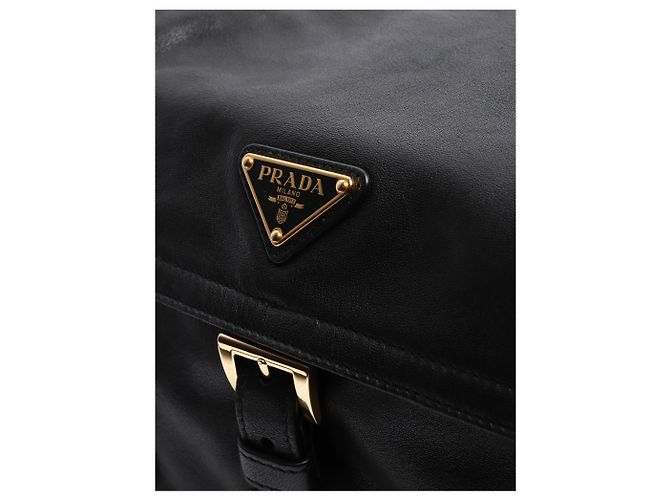 Prada Schultertasche aus schwarzem Leder Explore - Ansicht 12