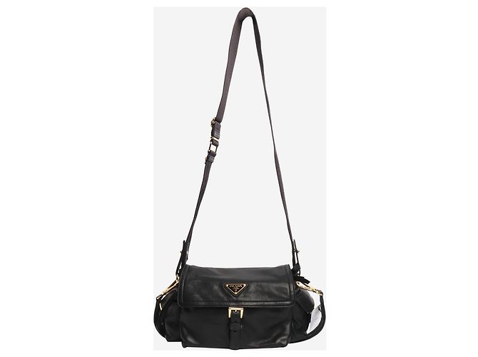 Prada Schultertasche aus schwarzem Leder Explore - Ansicht 2