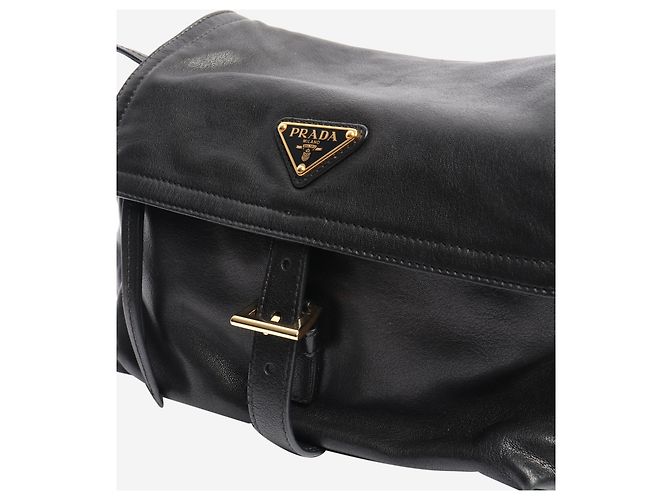 Prada Schultertasche aus schwarzem Leder Explore - Ansicht 5