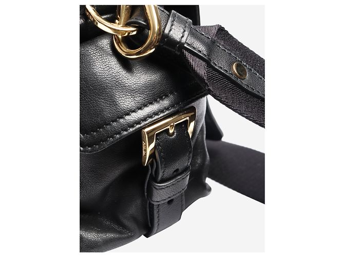 Prada Schultertasche aus schwarzem Leder Explore - Ansicht 9