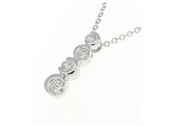 Autre Marque Collana in diamante K18WG Argento - vista 3
