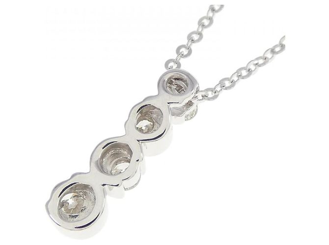 Autre Marque Collana in diamante K18WG Argento - vista 4