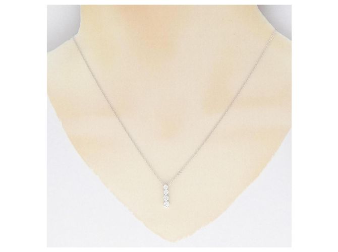 Autre Marque Collana in diamante K18WG Argento - vista 6