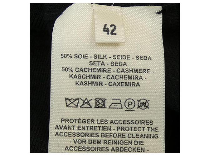 Hermès Seiden-Kaschmir-Kleid Hermes 3H2515D6 Schwarz - Ansicht 3
