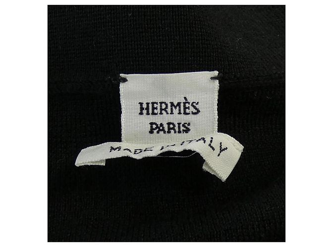 Hermès Seiden-Kaschmir-Kleid Hermes 3H2515D6 Schwarz - Ansicht 4