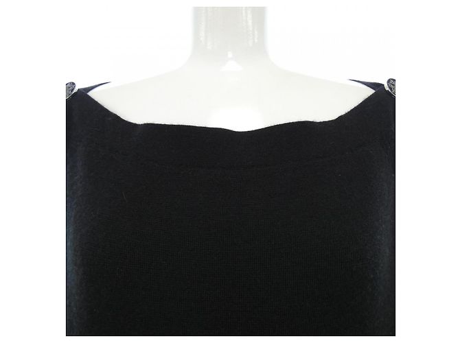 Hermès Seiden-Kaschmir-Kleid Hermes 3H2515D6 Schwarz - Ansicht 5