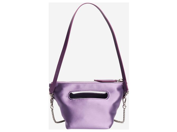 Attico Borsa a tracolla in satin viola - vista 2
