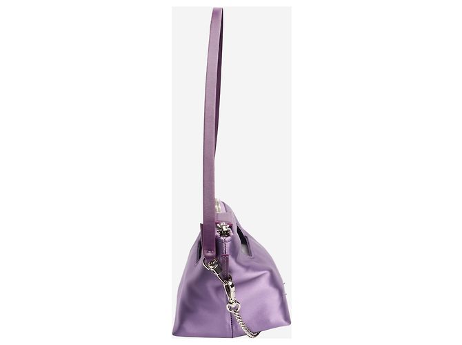 Attico Borsa a tracolla in satin viola - vista 3