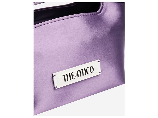 Attico Borsa a tracolla in satin viola - vista 4