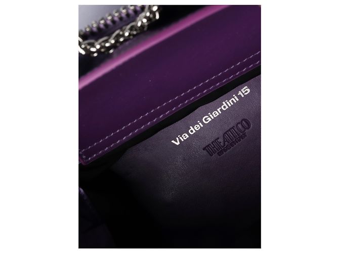 Attico Borsa a tracolla in satin viola - vista 5