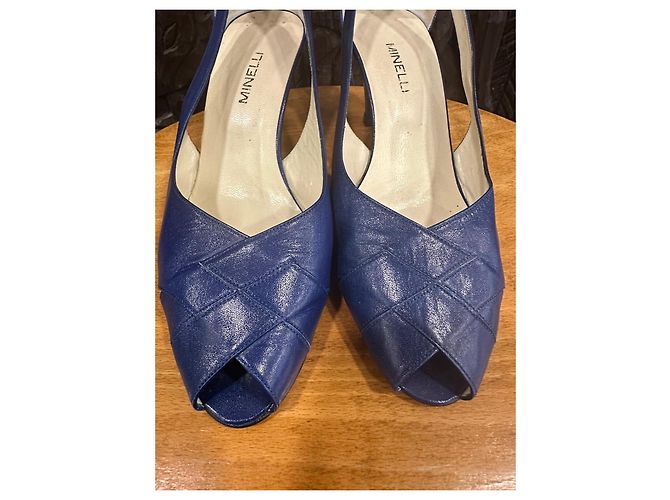 Blaue Leder-Pumps Minelli - Ansicht 3