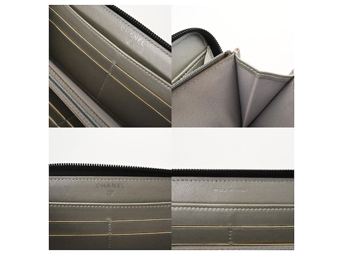 Cartera larga de cuero negro Camelia de Chanel - vista 10