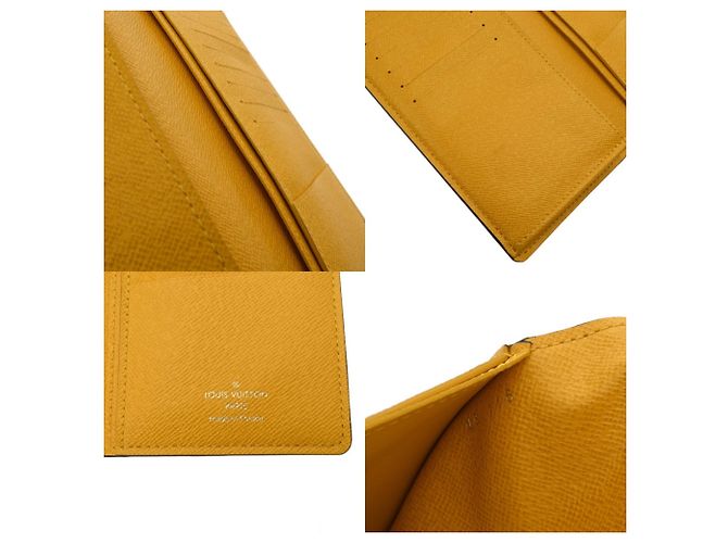 Portafoglio Lungo Brazza in Taiga Louis Vuitton Giallo - vista 11
