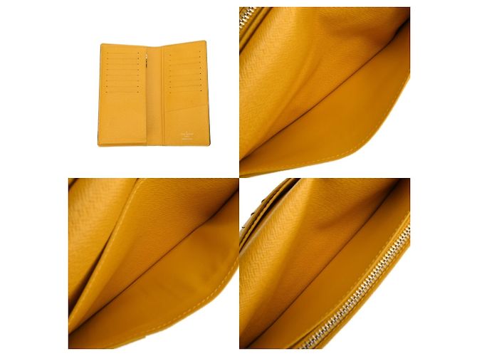 Portafoglio Lungo Brazza in Taiga Louis Vuitton Giallo - vista 9