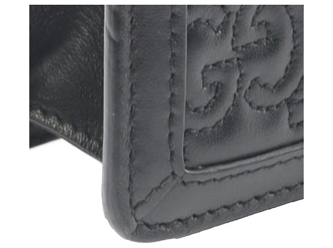Borsa a mano piccola in pelle matelassé GG nera di Gucci Nero - vue 13