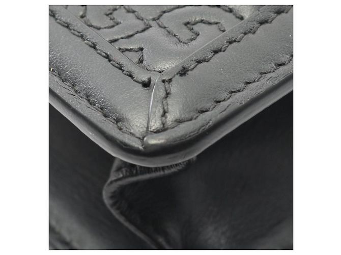 Borsa a mano piccola in pelle matelassé GG nera di Gucci Nero - vue 15