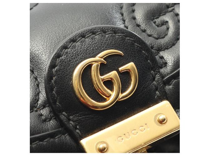 Borsa a mano piccola in pelle matelassé GG nera di Gucci Nero - vue 5