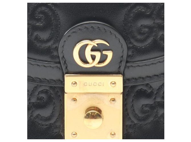 Borsa a mano piccola in pelle matelassé GG nera di Gucci Nero - vue 6