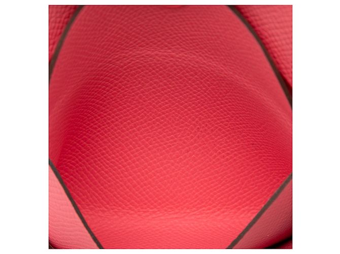 Billetera Duo Calvi en Epsom Rosa de Hermès - vista 4