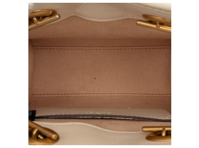 Bolsa de couro matelassé Mini GG Marmont marrom da Gucci Bege - vista 4