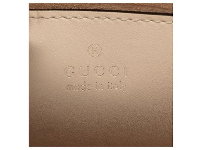 Bolsa de couro matelassé Mini GG Marmont marrom da Gucci Bege - vista 5