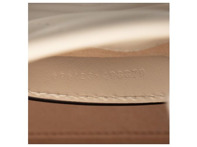 Bolsa de couro matelassé Mini GG Marmont marrom da Gucci Bege - vista 6