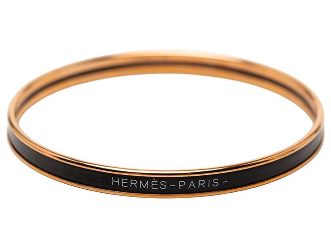Bracciale uni in smalto nero extra stretto Hermès 62 - vista 4